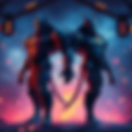 Illustration of two titan shifters standing side by side, showcasing their unique features and imposing presence.