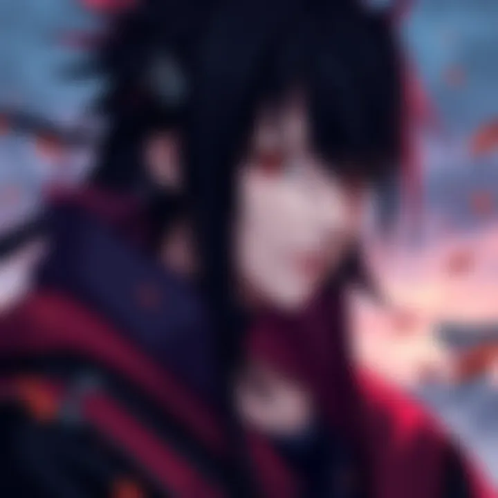 A character from the Uchiha Clan featuring long black hair, showcasing their signature look inspired by Indra Ōtsutsuki.