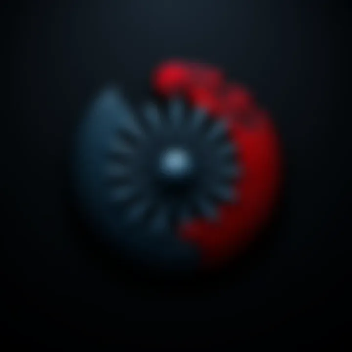 The Uchiha clan symbol with a fan emblem on a dark background, representing its legacy in the ninja world.
