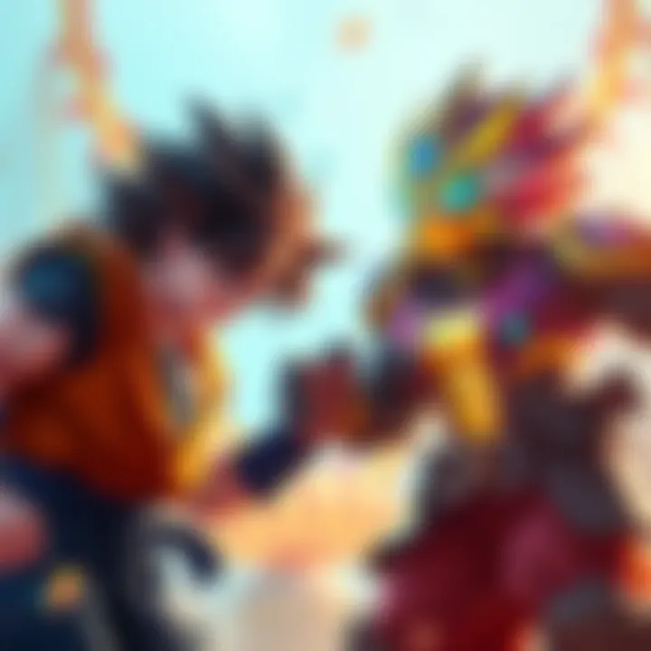 A comparison of UI Goku character and Carnival LRs in a gaming strategy setting