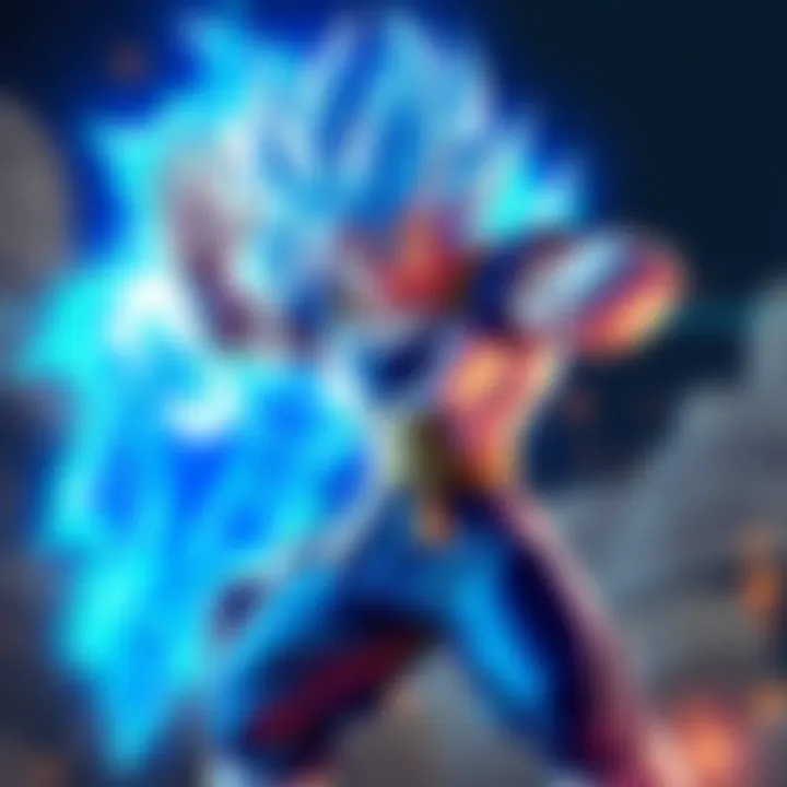 Ultra Gogeta Blue Release Ultra Gogeta Blue in an action pose, showcasing his blue aura and powerful stance
