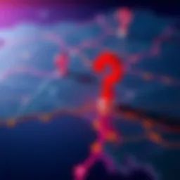 Map with question marks indicating uncertainty about break week location