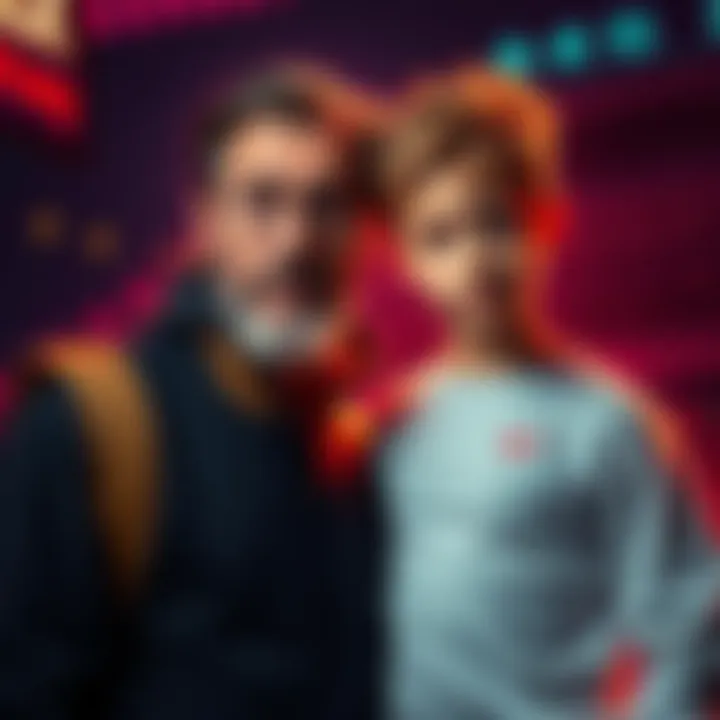 Uncle and nephew stand together, ready to face their rivals with determination in their eyes.