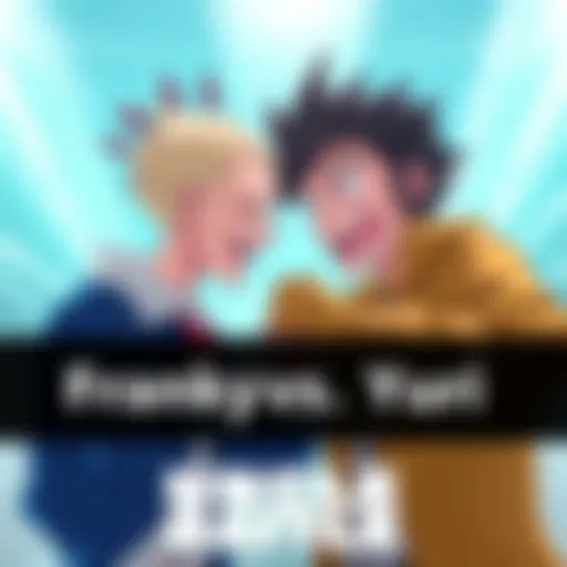 Franky and Yuri face off in a playful competition, both vying for the title of number one uncle, with a humorous atmosphere around them.