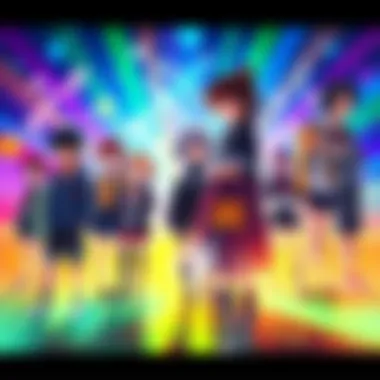 Various anime characters from underrated series stand together in a vibrant background, showcasing unique styles and personalities.