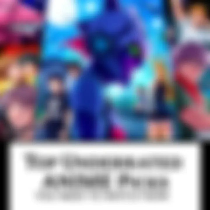 A colorful selection of anime series covers showcasing unique characters and adventures, highlighting lesser-known stories