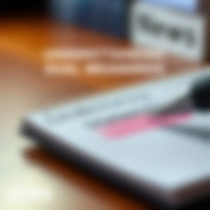 A close-up of a notepad with a pen, showing a statement written in two different colored inks, symbolizing different interpretations. The background is blurred to suggest focus on the statement.