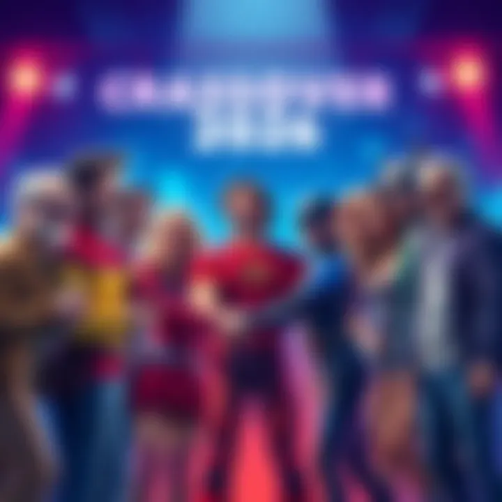 A colorful poster showing various characters from different shows shaking hands and smiling, celebrating a surprising collaboration in 2026.