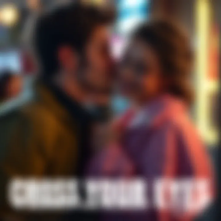 A character surprises another with a playful gesture before a shocking kiss in a dramatic scene from CSM.