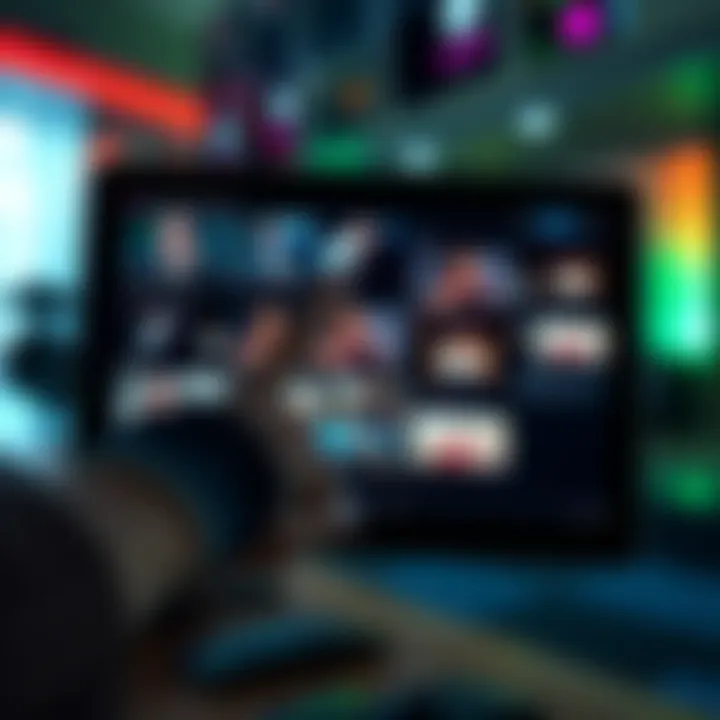 A person scrolling through a social media feed showing unusual and surprising video thumbnails