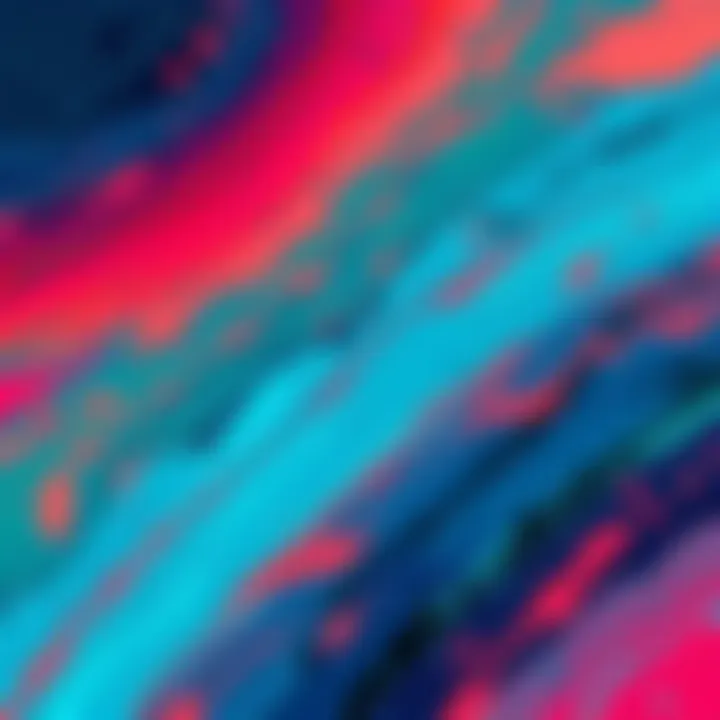 An unfinished piece of Re-L artwork showcasing brush strokes and color blending