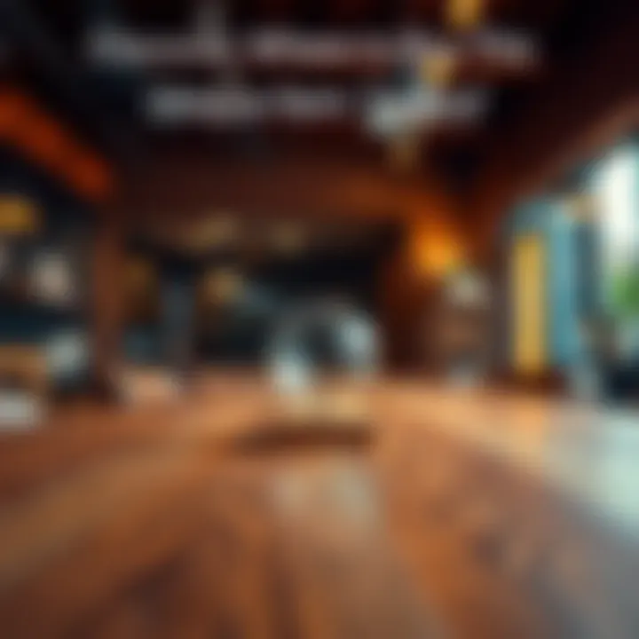 A close-up of a unique item showcased on a wooden table with a soft background.