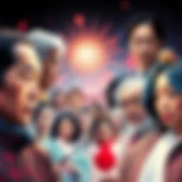A vibrant collage of diverse Japanese personalities showcasing their cultural contributions and impact on society.