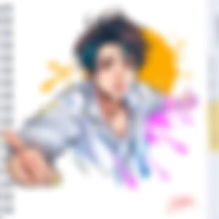 A colorful sketch inspired by JJK, showing a character in action with dynamic lines and expressive features, highlighting the artist's creativity.