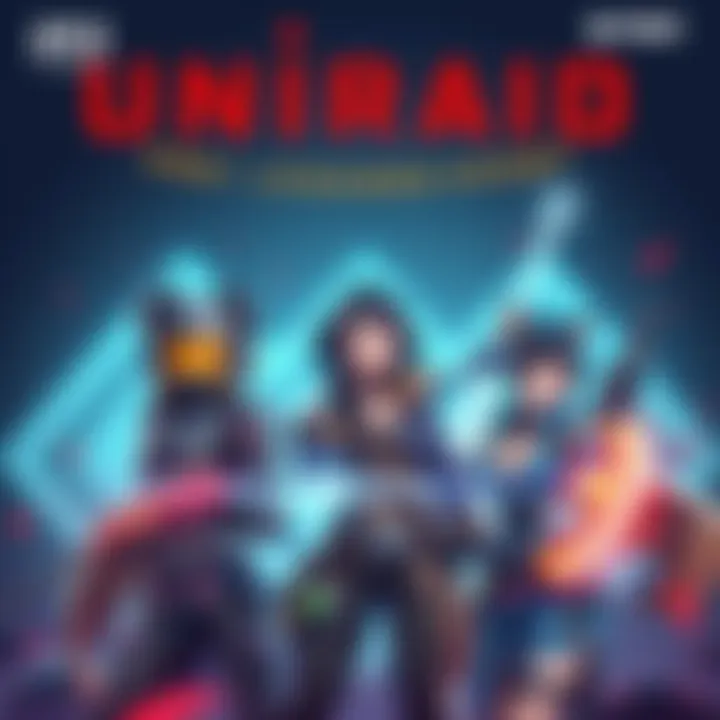 Uniraid Apex Legends Event Promotion for Uniraid featuring Sei Lunathia, Kurobana Ran, and Naruko Raichi in action