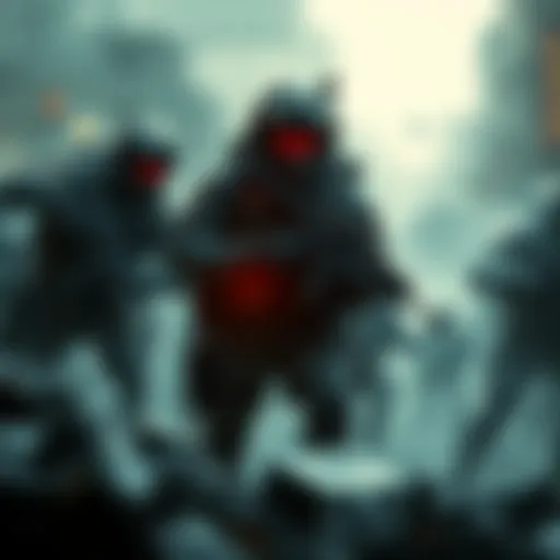 A resilient unit stands strong amidst tough challenges, symbolizing survival and determination