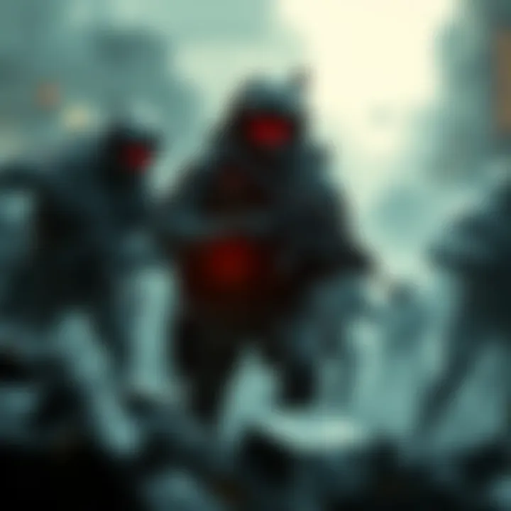 A resilient unit stands strong amidst tough challenges, symbolizing survival and determination