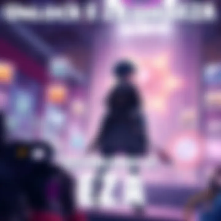 A player character strategizing on acquiring EZA units in a game environment, with icons representing EZA units in the background.