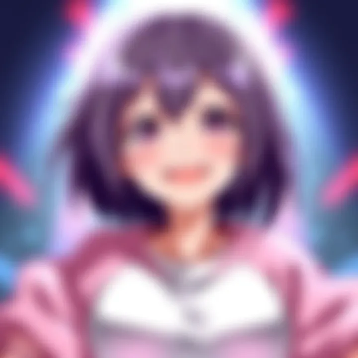 Uraraka from the series showcasing her cheerful expression and determined stance