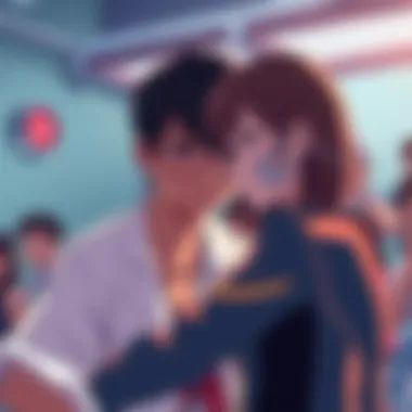 Uraraka speaking to a fan recovering from surgery while showing concern