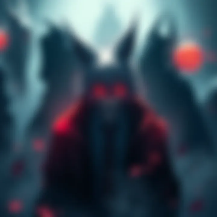 Usagi surrounded by shadows representing fraud and suspicion