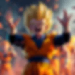 User Celebrating SSJ4 Vegeta A gamer celebrates after successfully summoning SSJ4 Vegeta using an unconventional method, showcasing excitement and surprise.