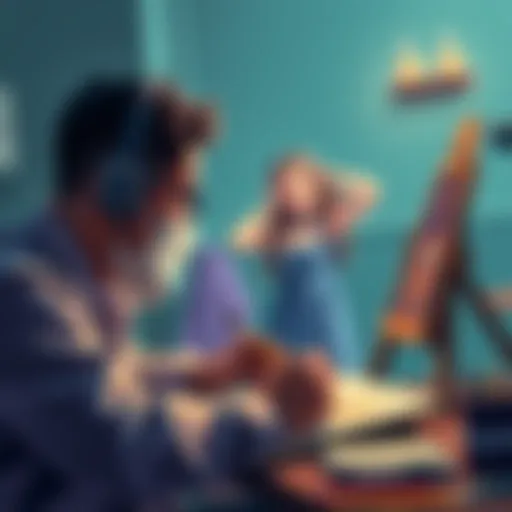 A person sketching unique brun art based on community suggestions