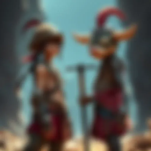 Usopp stands confidently with Ratatoskr by his side, ready to face Imu in an intense showdown, showcasing his determination and courage.