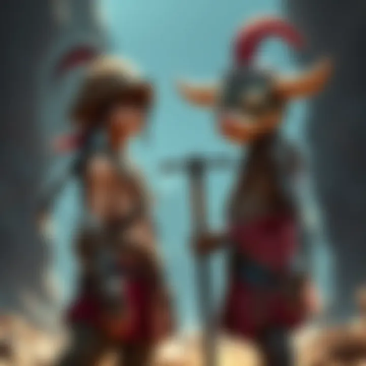 Usopp stands confidently with Ratatoskr by his side, ready to face Imu in an intense showdown, showcasing his determination and courage.