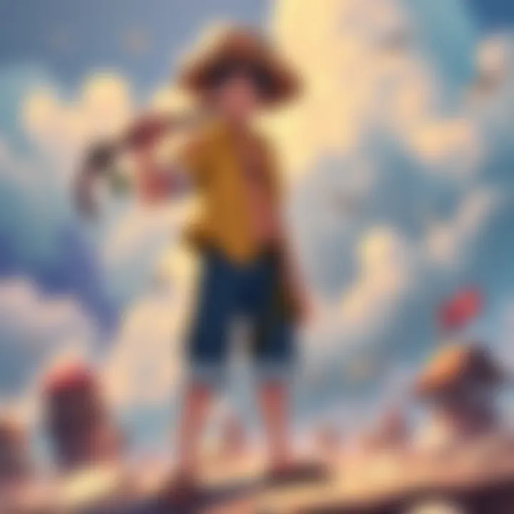 Usopp, a character from One Piece, stands proudly with his slingshot, showcasing his determination for growth and adventure after the time skip.