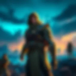 Ussop standing on the shore of Elbaf, looking excited and determined about his new adventure.