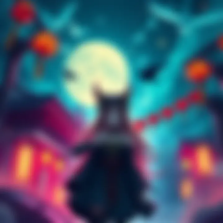 Artwork of Utsuho depicted in the Witching Hour art style, showcasing vibrant colors and unique features.