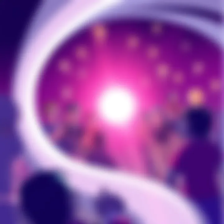 An abstract illustration showing a light source representing UVB rays with a fading effect, symbolizing the removal process, surrounded by confused characters representing the DB fan base.