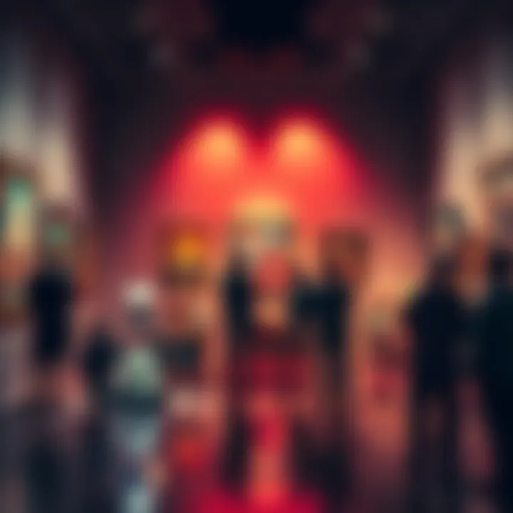 A gallery showcasing various pieces of Vagabond art with people discussing their authenticity.