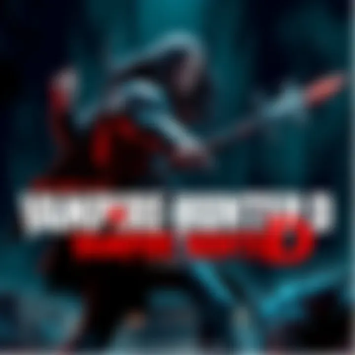 A vampire hunter with long hair and a cloak battles a monstrous creature in a dark, gothic setting.