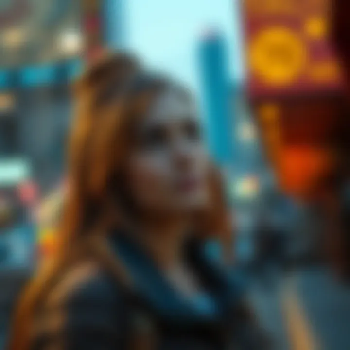 Vanessa looking thoughtfully into the distance, considering her future paths and influences