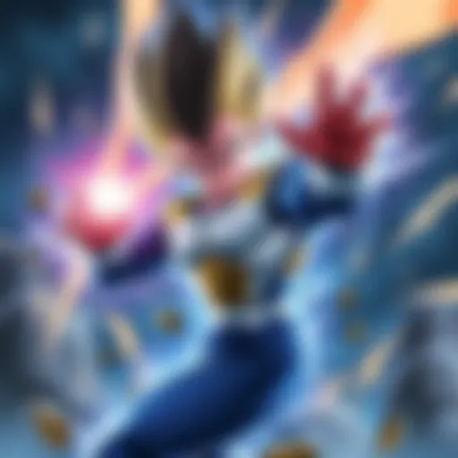 Vegeta Charging Final Flash Cell Saga Vegeta powers up, preparing to unleash his Final Flash attack against powerful opponents.