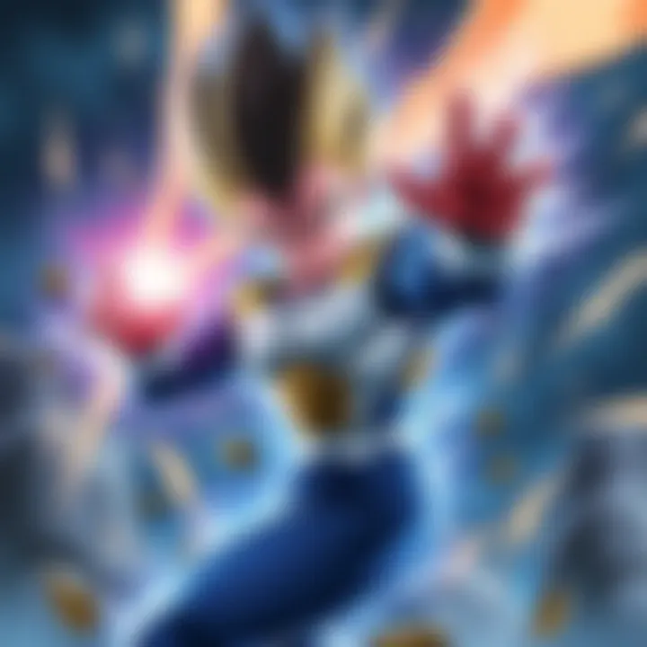 Vegeta Charging Final Flash Cell Saga Vegeta powers up, preparing to unleash his Final Flash attack against powerful opponents.