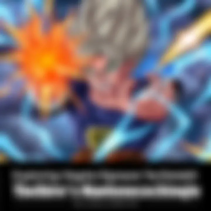 Vegeta demonstrating his powerful technique during a battle, energy radiating from his hands, with a fierce expression on his face.