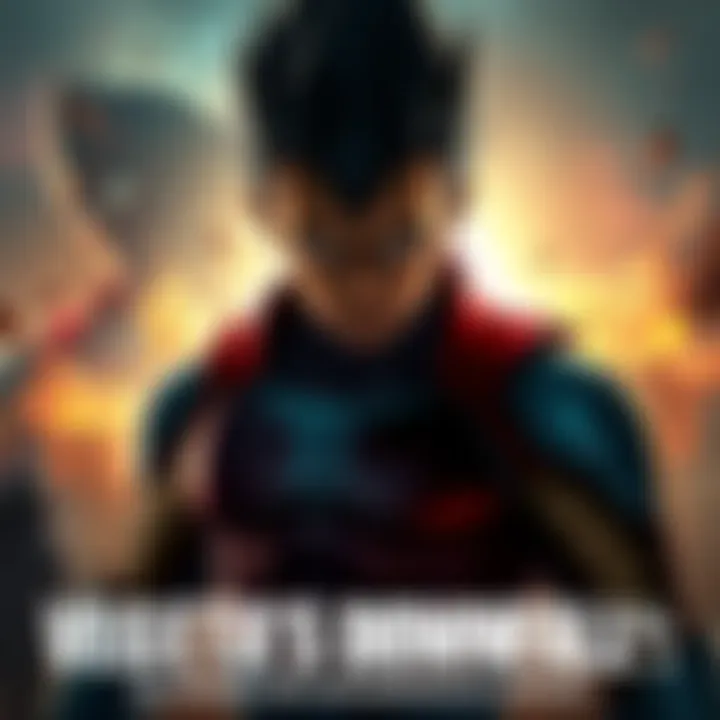 Vegeta looks troubled, balancing power and chaos, with a shadowy figure representing his challenges nearby.