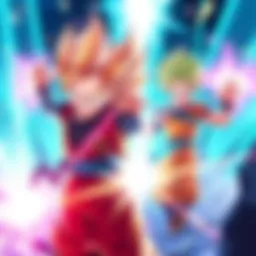Viltrumites showcasing their new ki powers in the Dragonball universe, surrounded by energy blasts and vibrant colors.