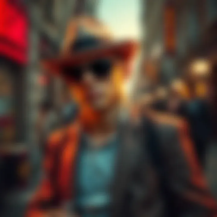 Vinegar Doppio dressed in a casual mafia outfit, featuring sunglasses and a relaxed pose, suitable for blending into urban settings.