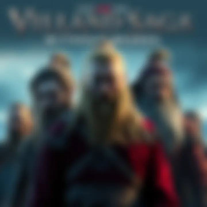 A group of Vinland Saga characters showcasing their unique designs and traits without beards, highlighting their distinct appearances and roles in the story.