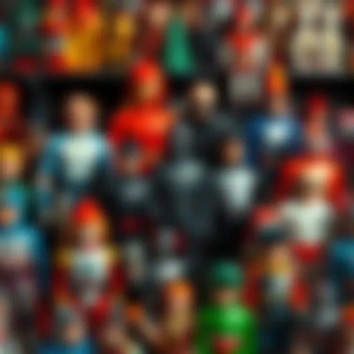 A variety of vintage figures displayed for sale with price tags ranging from $40 to $200, highlighting their excellent condition and appeal for collectors.