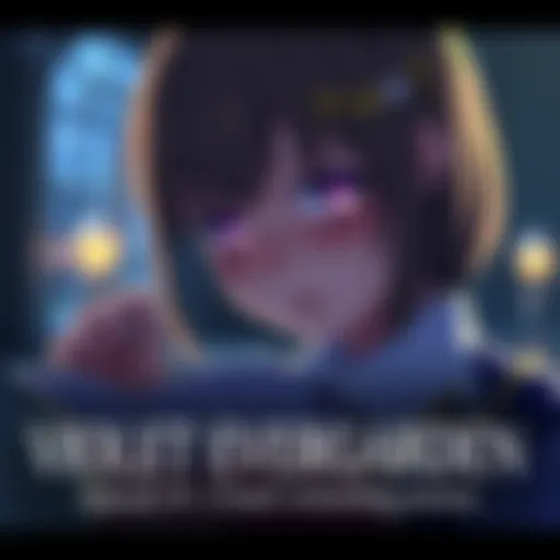 Violet Evergarden in a moment of sadness Violet Evergarden with tears in her eyes, reflecting on a heartfelt letter