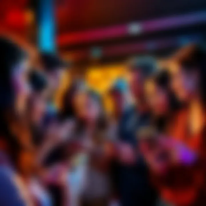 Viral Meme Discussion A group of people discussing a viral meme on their phones, sharing opinions and reactions, with some looking thoughtful and others laughing.