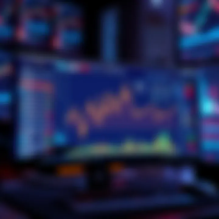 A digital representation of AI analyzing data trends on a computer screen