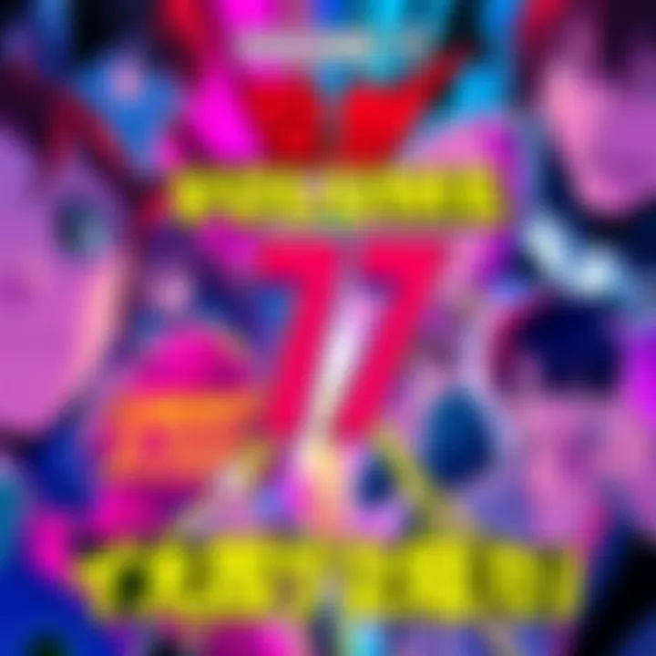 Cover illustration showing the cover of Volume 77 omake with vibrant colors and characters from the series