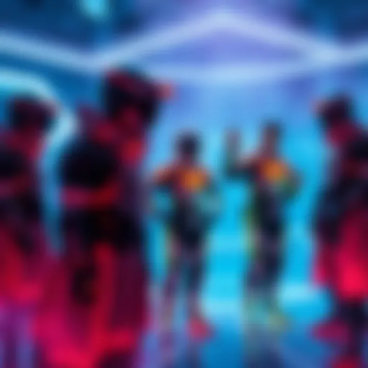 Volunteers Sharing Aura A group of people in futuristic outfits, standing together, focusing energy to share their aura for robot production.