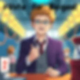 A humorous illustration promoting the poll for Reigen, featuring playful designs and voting elements.